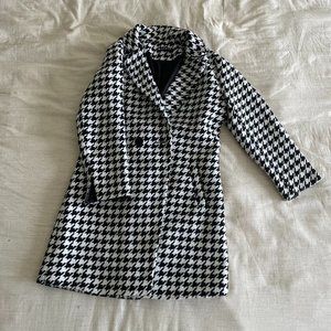 Allegra K Houndstooth Coat